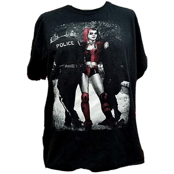 Batman Other - Harley Quinn Dealing With Police T-Shirt Marvel XL Batman CC Comics Black